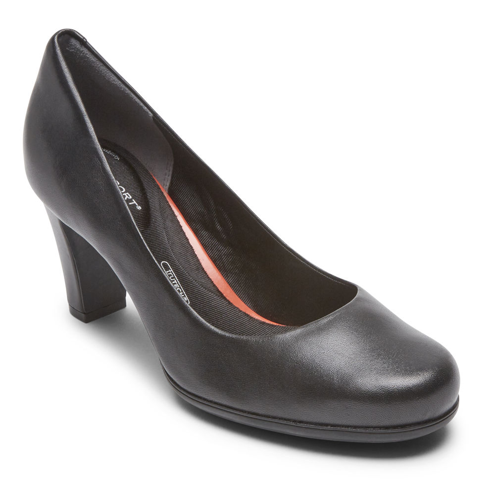 Pumps Rockport Mujer Mexico - Total Motion Mid Negros - PWFGD2578